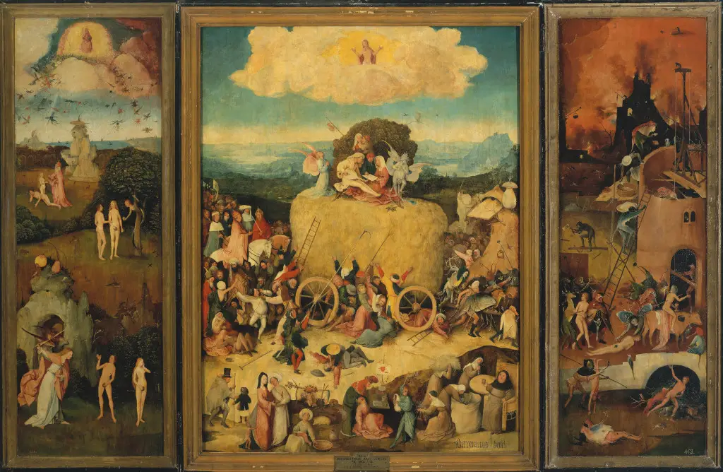 Haywain Triptych in Detail Hieronymus Bosch